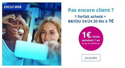 Bouygues Telecom : La Série Spéciale B&YOU 24/24 à 1 euro par mois s'arrête dimanche