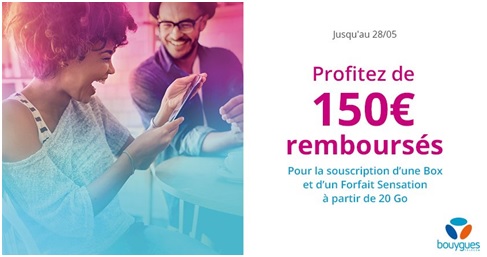 Bon plan : 150 euros remboursés chez Bouygues Telecom