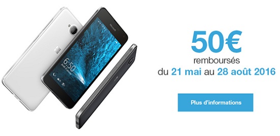 Free Mobile : 50 euros remboursés sur le Microsoft Lumia 650 jusqu'au 28 août
