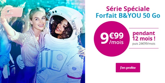 Nouvelle Série Spéciale B&YOU 50Go à 9.99 euros chez Bouygues Telecom