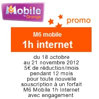 Remise exceptionnelle de 5euros sur le forfait bloqué M6 Mobile