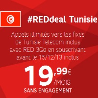 #REDdeal Noël : Appels illimités vers la Tunisie avec le forfait mobile 3Go !