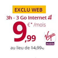 Dernier jour pour profiter d’un forfait 4G avec 3Go de data à 9.99€ chez Virgin Mobile 