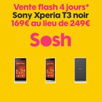 Nouvelle vente flash Sosh : Le Sony Xperia T3 en promo à 169€ au lieu de 249€ ! 