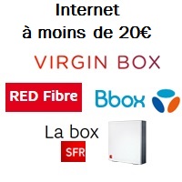 Bon plan Internet : Box de SFR, RED Fibre, Bbox de Bouygues Telecom, Virgin Box à moins de 20€ !
