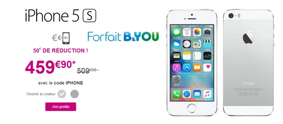 iphone5S en vente flash chez Bouygues Telecom