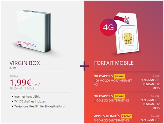 Virgin box + Mobile