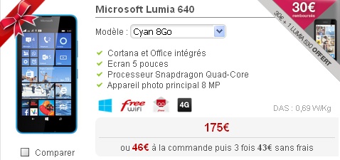 Lumia 640 Free Mobile