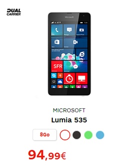 Microsoft Lumia 535 RED By SFR