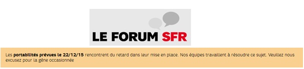 Problème portabilité SFR