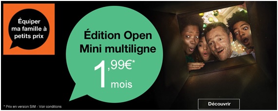 édition spéciale Open Multiligne bloquée à 1.99€ par mois