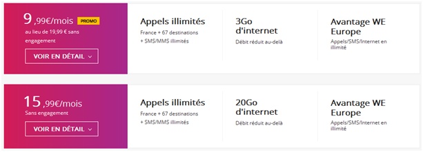 Forfaits Virgin Mobile