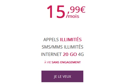 Forfait illimité 20Go Virgin Mobile