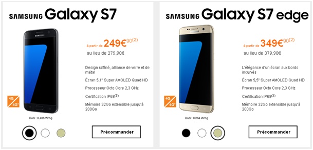 Sasmung Galaxy S7 et S7 edge