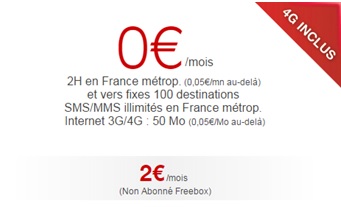 forfait free 2h à 2€
