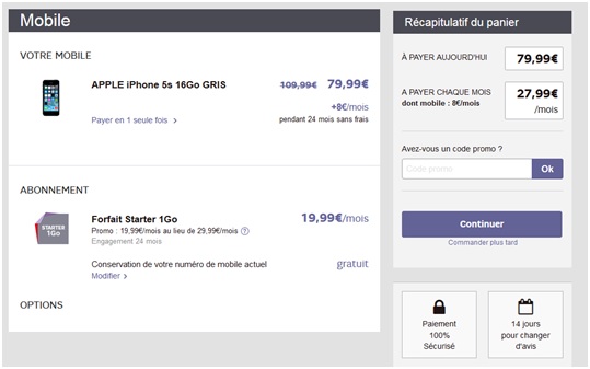 venteflash iphone5s chez sfr pendant 3 jours