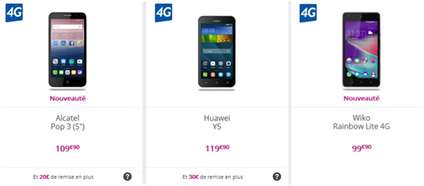 Smartphones 4G Bouygues Telecom