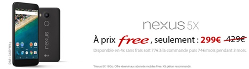 Nexus 5x Free Mobile