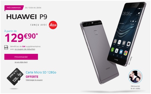 Huawei P9 Bouygues Telecom