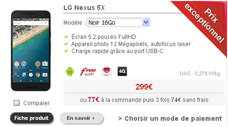Nexus 5X Free Mobile