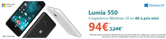 Free Mobile Lumia 550