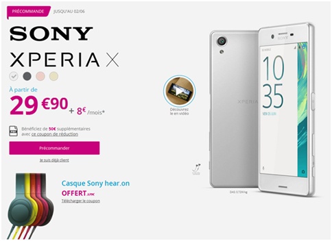 Sony Xperia X Bouygues Telecom