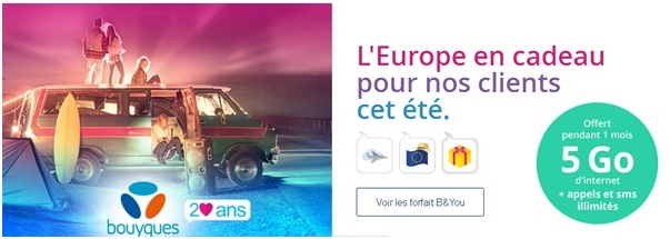 Europe en cadeau Bouygues Telecom