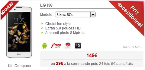 LG K8