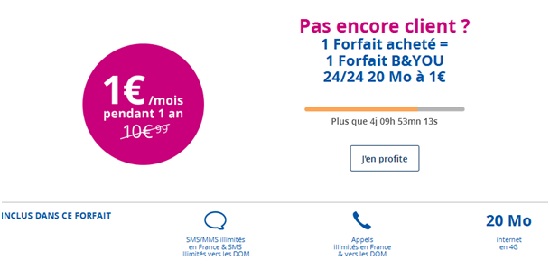 Bouygues Telecom B&YOU 1€