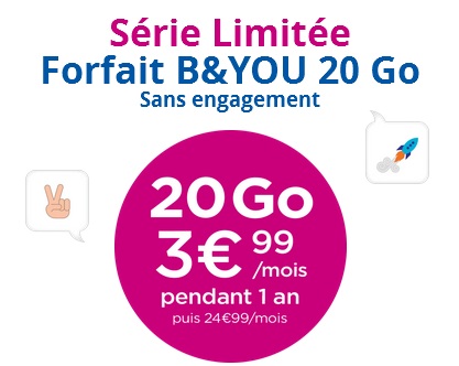 B&YOU 20Go 3.99€
