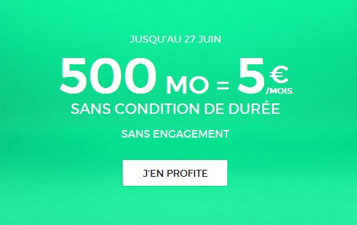 Forfait RED 500Mo à 5€