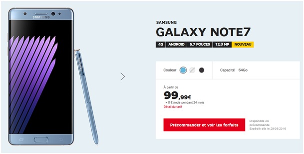 SFR Galaxy Note 7
