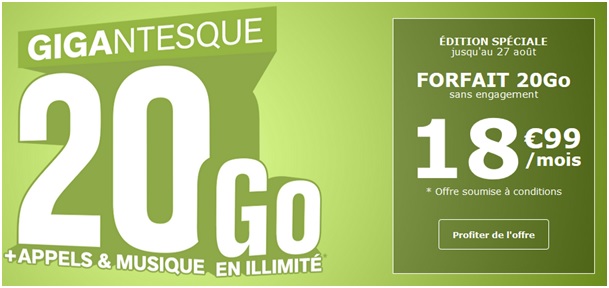 Edition spéciale La poste Mobile 20Go