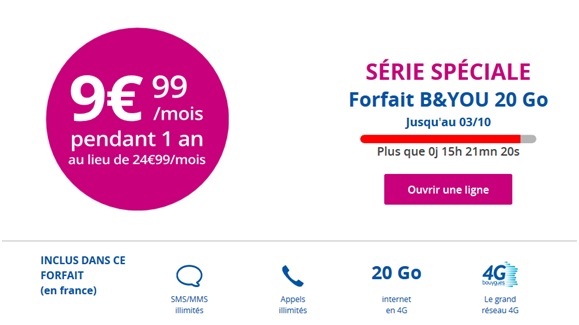 Série Spéciale B&YOU 20Go