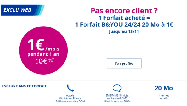 Série Spéciale B&YOU 20Mo