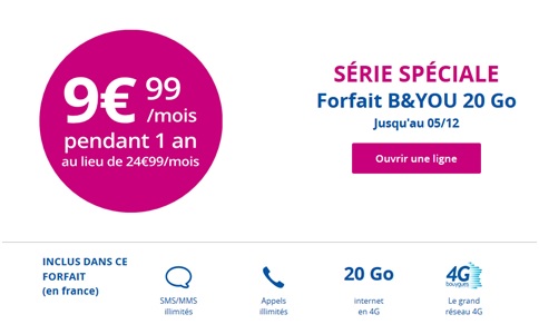 Série Spéciale B&YOU 20Go