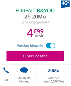 B&YOU bloqué 2H