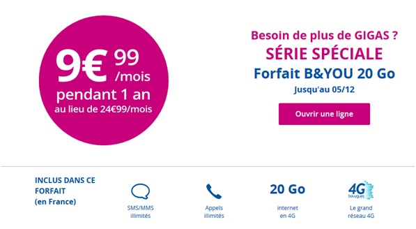 Série Spéciale 20Go B&YOU