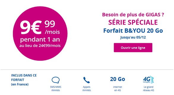 Série SPéciale 20Go Bouygues Telecom