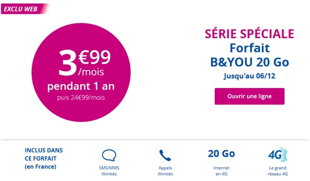 Série Spéciale B&YOU 20Go