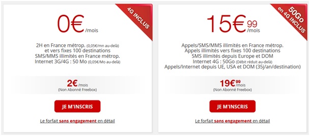 Forfaits Free Mobile