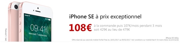 iphone SE Free Mobile