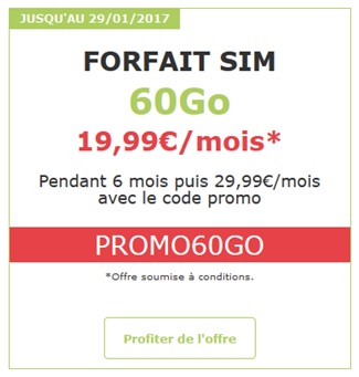 Forfait SIM 60Go