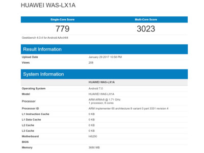 fiche technique Huawei P10 Lite
