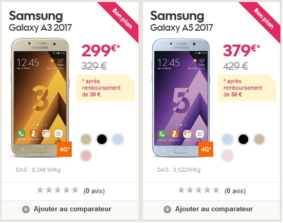 Samsung Galaxy A5 et A3 2017