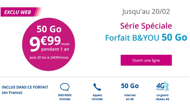 Série Spéciale B&YOU 50Go