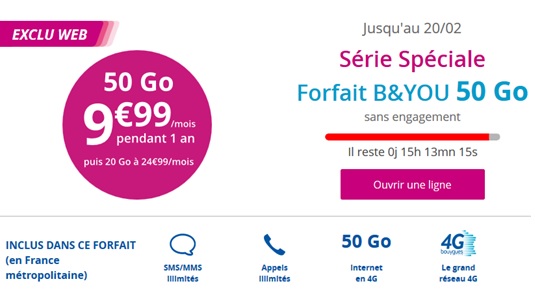 Série Spéciale B&YOU 50Go