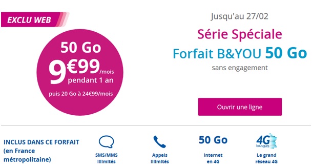 Série Spéciale B&you 50Go