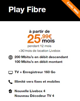 Offre Play Fibre Orange