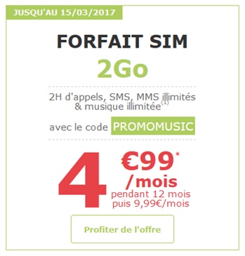 La Poste Mobile 2H + 2Go